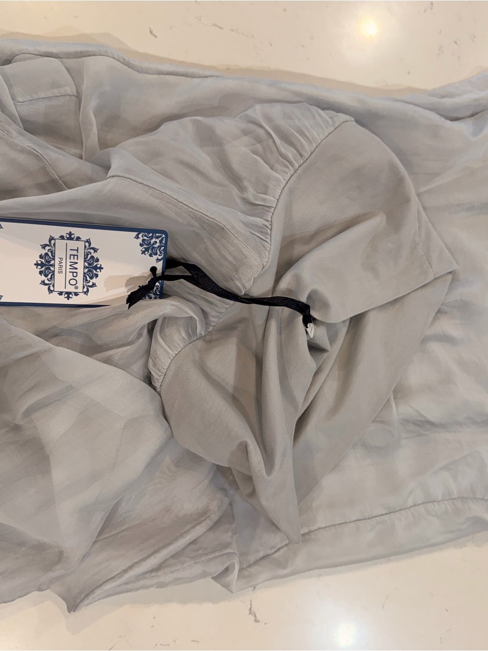 Tempo Paris Light Gray Wide-Leg Palazzo Pants - Picture 8 of 12